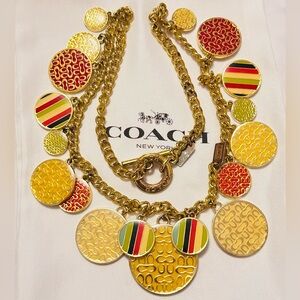 Vintage Coach Y2K Charm Necklace